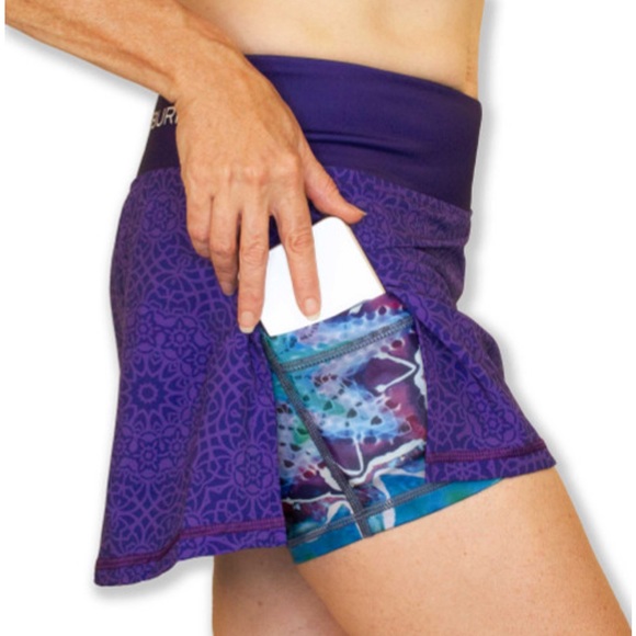 INK n BURN VIOLET MANDALA Technical Fabric Sports Skirt  Size 2 - Picture 4 of 12